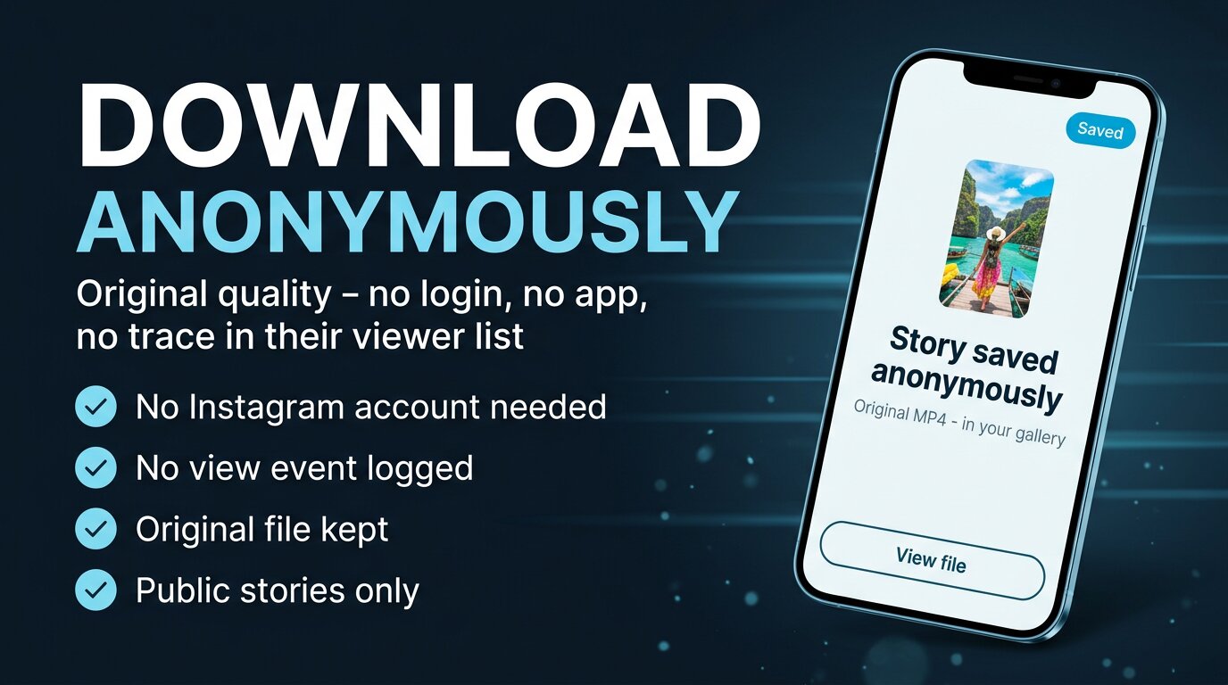 Download Instagram stories anonymously - original quality hero