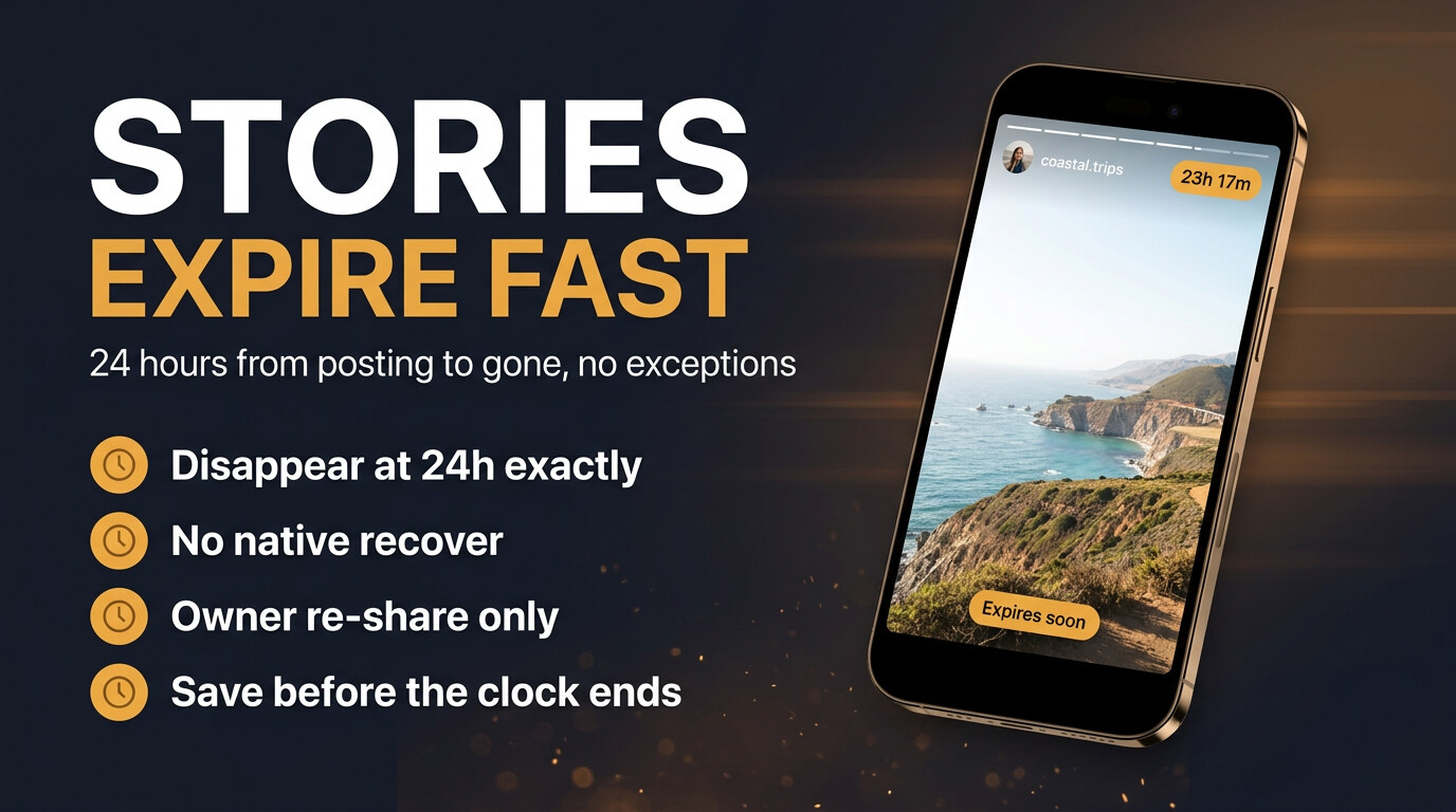 Instagram stories expire at 24 hours sharp