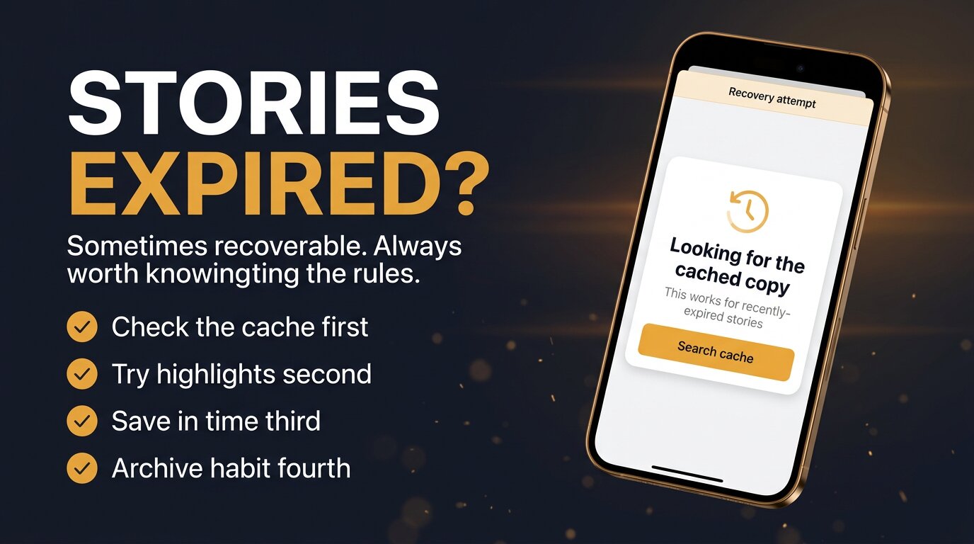Access expired Instagram stories - recovery hero