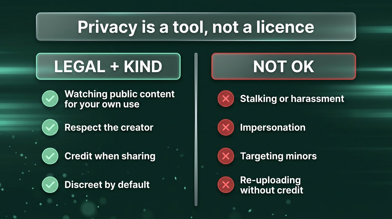 Legal and kind vs not okay - the responsibility boundary